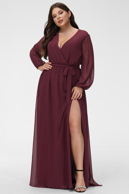 Robe Manche Longue Élégance Aérienne - gallery 6