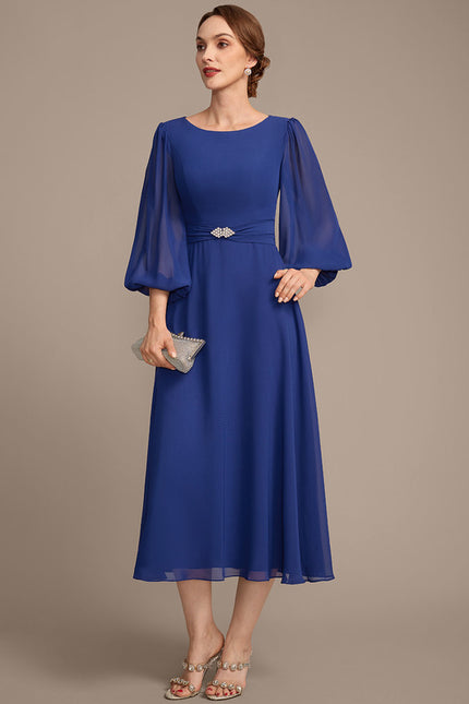 Robes Mi Longues Manches Courtes - gallery 3