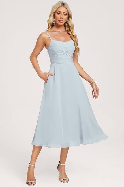 Robe Manche Longue Fluide Ciel