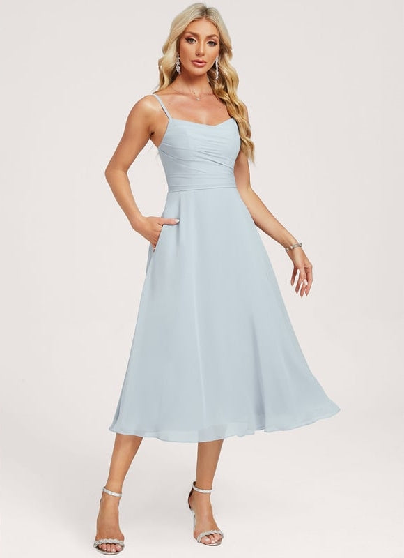 Robe Manche Longue Fluide Ciel