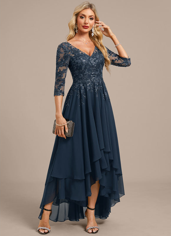 Robe De Soirée Mariage Manche Longue - gallery 4