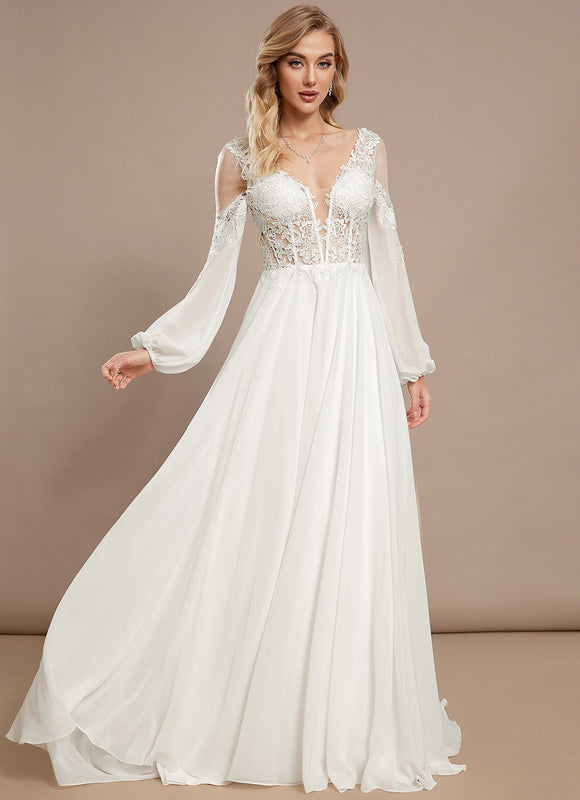 Robe Longue Manche Transparente - gallery 2
