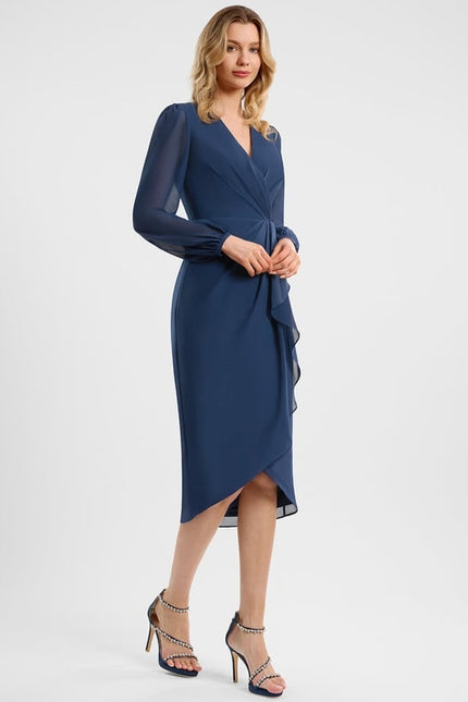 Robe Cocktail Manches Longues - gallery 3