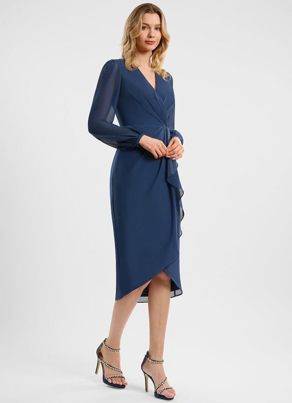 Robe Cocktail Manches Longues - gallery 3