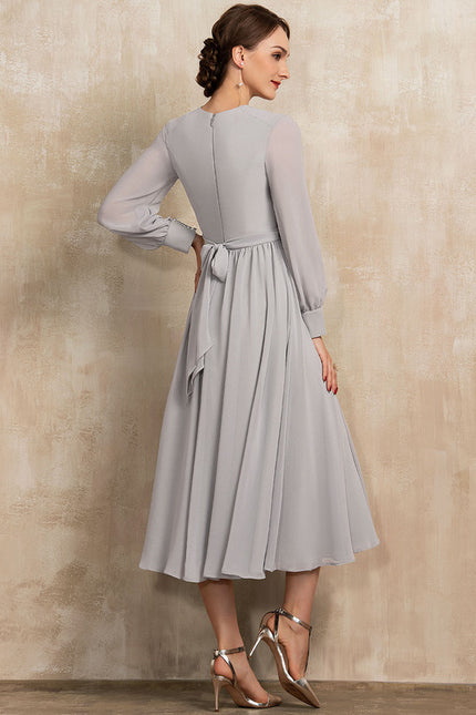Robe De Cocktail Longue Manche Longue - gallery 4