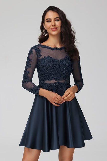 Robe Soirée Manche Longue Dentelle - gallery 6