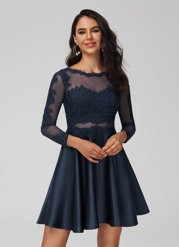 Robe Soirée Manche Longue Dentelle - gallery 6