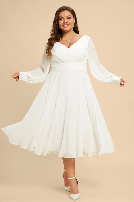 Robe Manche Longue De Mariée Vaporeuse - gallery 4
