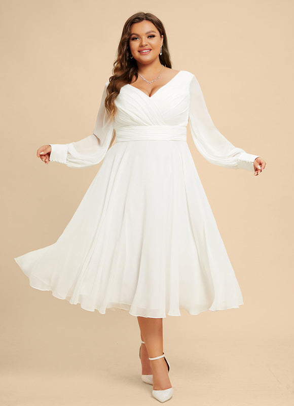 Robe Manche Longue De Mariée Vaporeuse - gallery 4