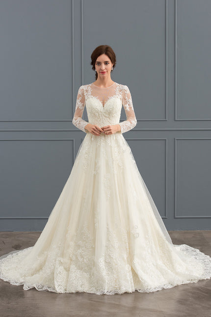 Robe Manche Longue Transparente - gallery 1