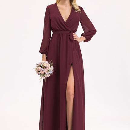 Robe Manche Longue Élégance Aérienne