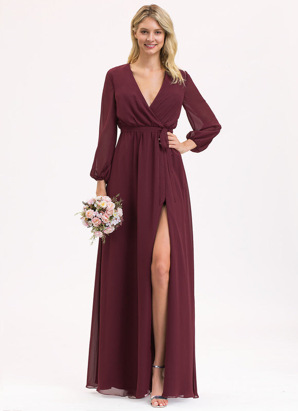 Robe Manche Longue Élégance Aérienne