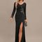 Robe Sirene Noire Manche Longue