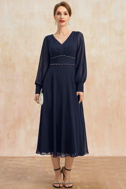 Robe Longue Droite Manche Longue - gallery 1
