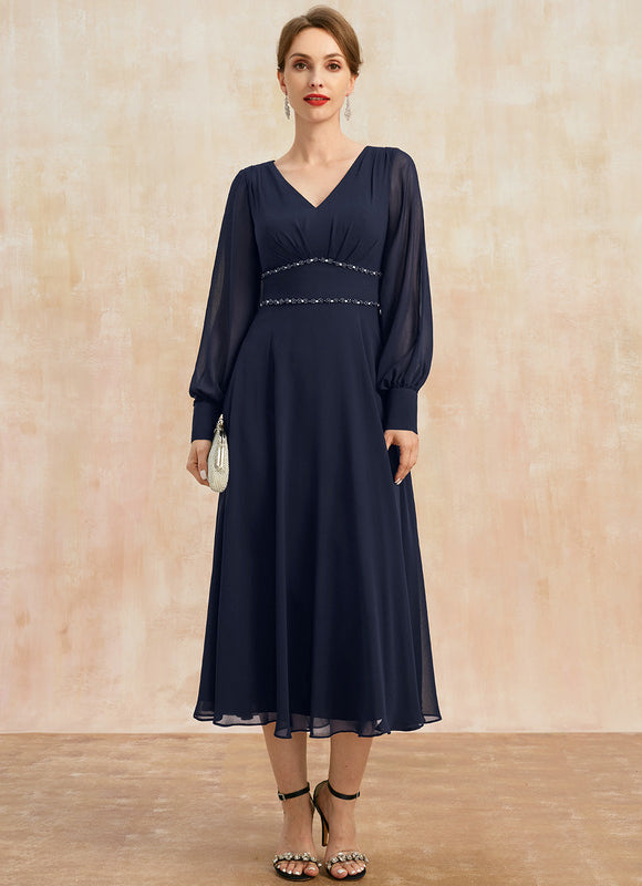 Robe Longue Droite Manche Longue - gallery 1
