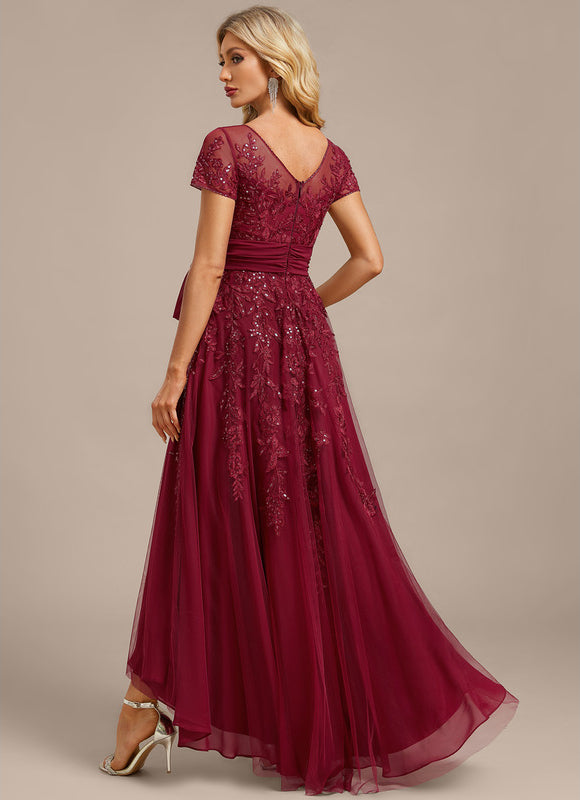 Robe Manche Longue Vaporeuse Bordeaux - gallery 6